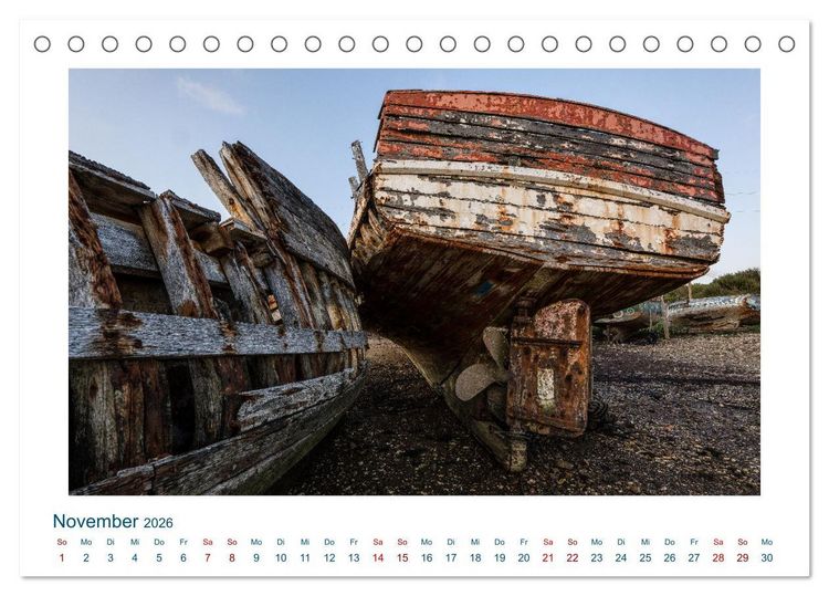 Produktbild: Faszination Schiffsfriedhof (Tischkalender 2026 DIN A5 quer), CALVENDO Monatskalender