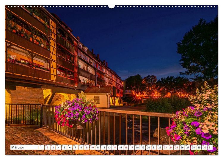 Produktbild: Rund um die Kr&auml;merbr&uuml;cke - Ein St&uuml;ck Mittelalter in Erfurt (hochwertiger Premium Wandkalender 2026 DIN A2 quer), Kunstdruck in Hochglanz