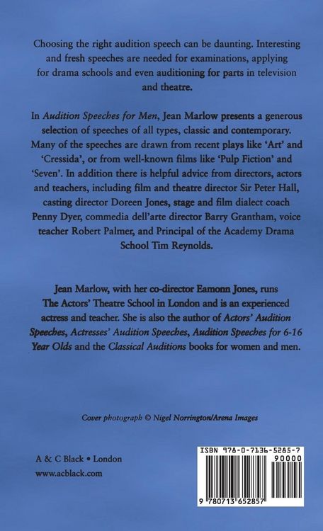Produktbild: Audition Speeches for Men