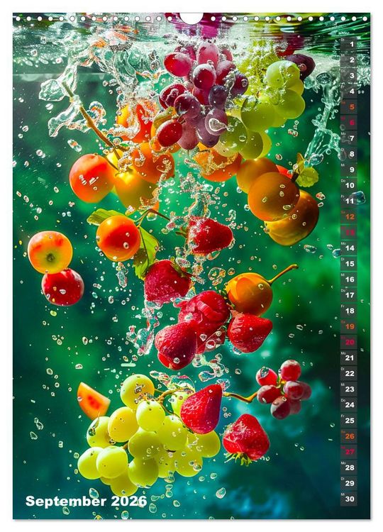 Produktbild: Fr&uuml;chtetraum - Jeden Monat eine fruchtige &Uuml;berraschung (Wandkalender 2026 DIN A3 hoch), CALVENDO Monatskalender
