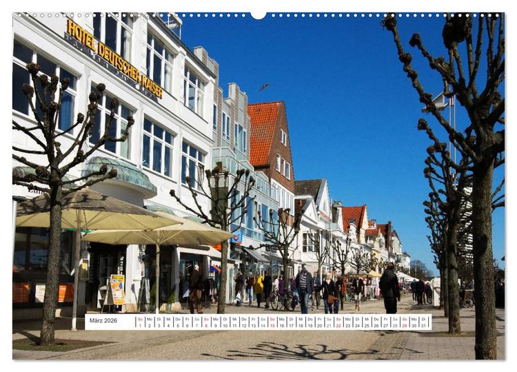 Produktbild: Travem&uuml;nde in der L&uuml;becker Bucht (hochwertiger Premium Wandkalender 2026 DIN A2 quer), Kunstdruck in Hochglanz
