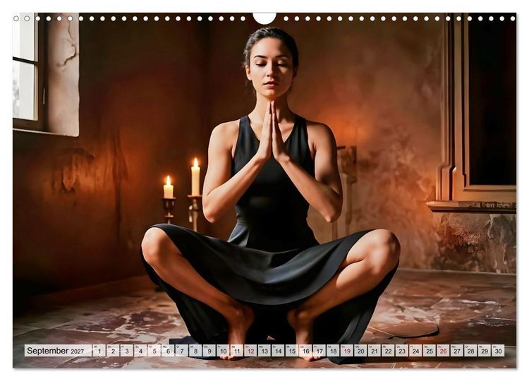 Produktbild: Dark Yoga &ndash; Heilige Stille im Schatten (Wandkalender 2027 DIN A3 quer), CALVENDO Monatskalender