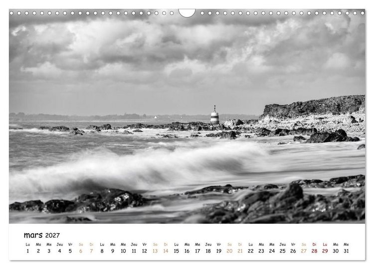 Produktbild: Terres de contraste &ndash; Une ann&eacute;e en monochrome (Calendrier mural 2027 DIN A3 vertical), CALVENDO calendrier mensuel