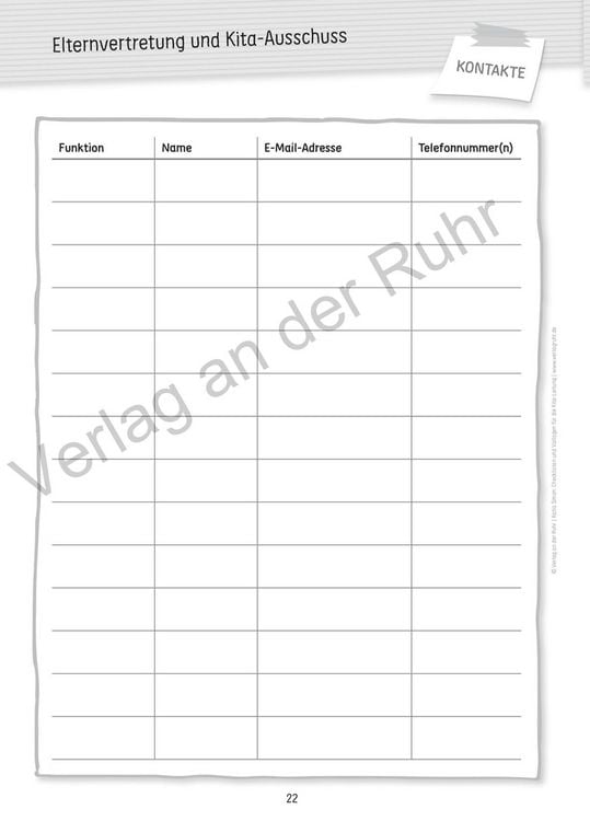 Produktbild: Checklisten und Vorlagen f&uuml;r die Kita-Leitung