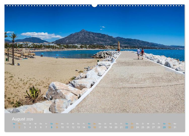 Produktbild: Marbella - andalusische Mittelmeerk&uuml;ste (Wandkalender 2026 DIN A2 quer), CALVENDO Monatskalender