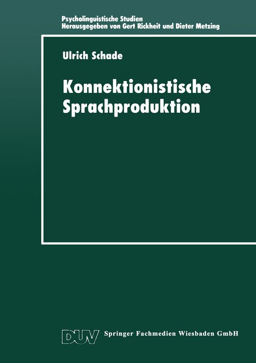 Produktbild: Konnektionistische Sprachproduktion