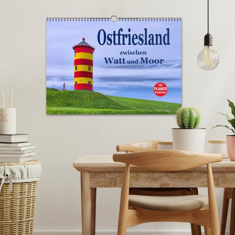 Produktbild: Ostfriesland - zwischen Watt und Moor (Wandkalender 2026 DIN A3 quer), CALVENDO Monatskalender