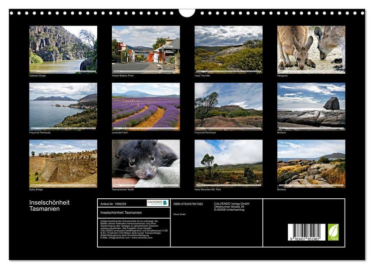 Produktbild: Inselsch&ouml;nheit Tasmanien (Wandkalender 2026 DIN A3 quer), CALVENDO Monatskalender