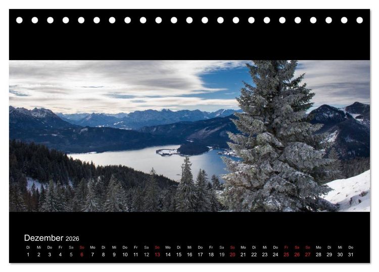 Produktbild: Alpenrand zwischen Isar und Lech (Tischkalender 2026 DIN A5 quer), CALVENDO Monatskalender