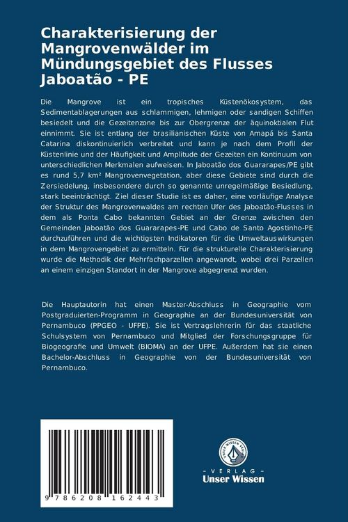 Produktbild: Charakterisierung der Mangrovenw&auml;lder im M&uuml;ndungsgebiet des Flusses Jaboat&atilde;o - PE