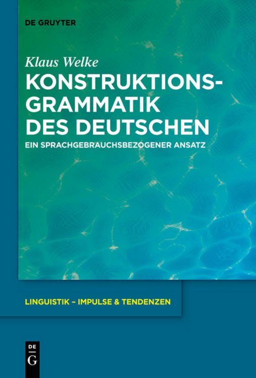 Produktbild: Konstruktionsgrammatik des Deutschen