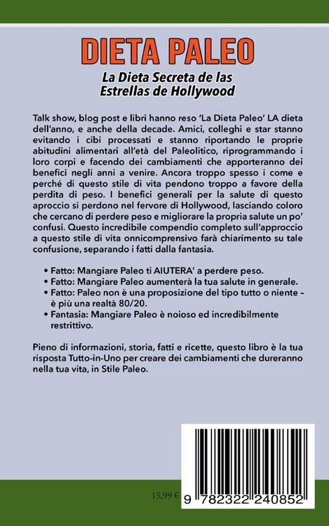 Produktbild: Dieta Paleo - Il Segreto Dietetico delle Star di Hollywood
