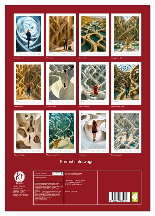Produktbild: Surreal unterwegs (Wandkalender 2026 DIN A3 hoch), CALVENDO Monatskalender