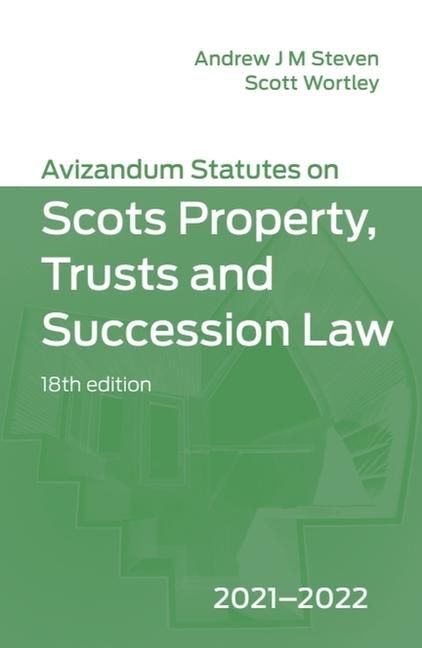 Produktbild: Avizandum Statutes on the Scots Law of Property, Trusts & Succession