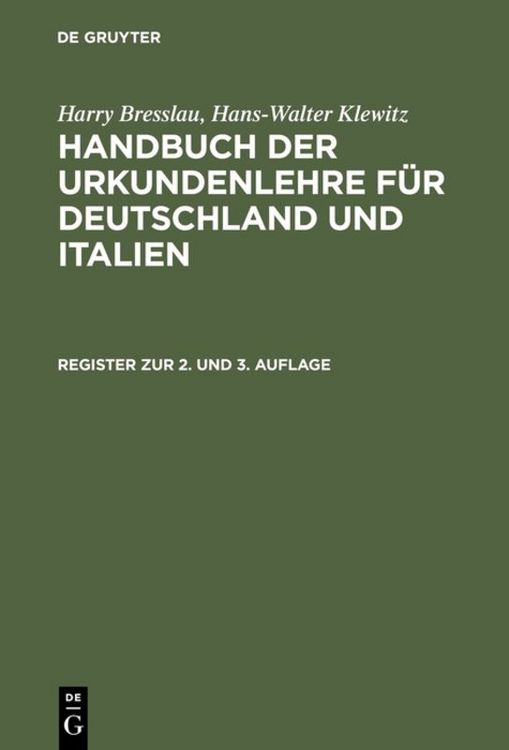 Produktbild: Register zur 2. und 3. Auflage