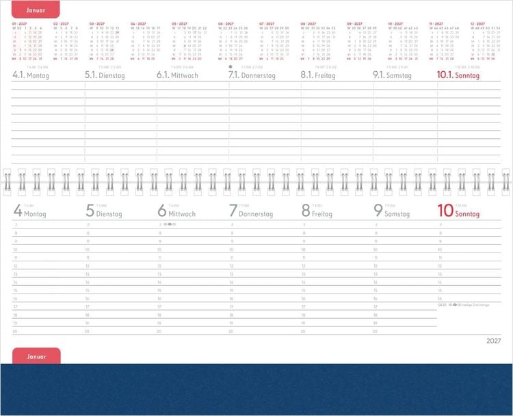 Produktbild: Tisch-Querkalender Nature Line Ocean 2027