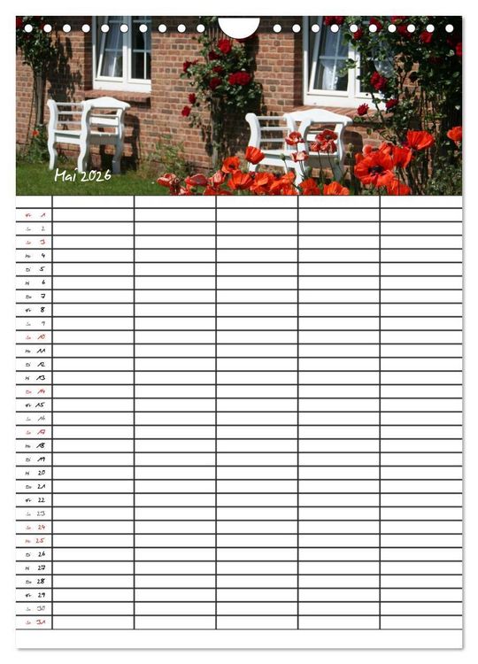 Produktbild: Familienplaner - Sylt (Wandkalender 2026 DIN A4 hoch), CALVENDO Monatskalender