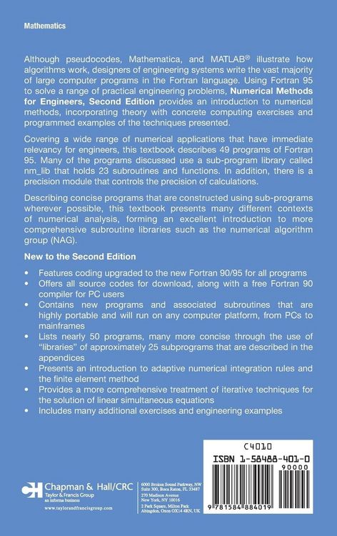Produktbild: Numerical Methods for Engineers