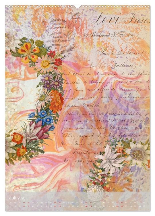 Produktbild: Der Scrapbook-Kalender:Fantasievolle Hintergr&uuml;nde zur kreativen Ausgestaltung (hochwertiger Premium Wandkalender 2026 DIN A2 hoch), Kunstdruck in Hochglanz