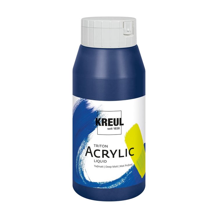 Produktbild: KREUL Acrylfarbe Triton Liquid tief matt phthaloblau 750ml Flasche