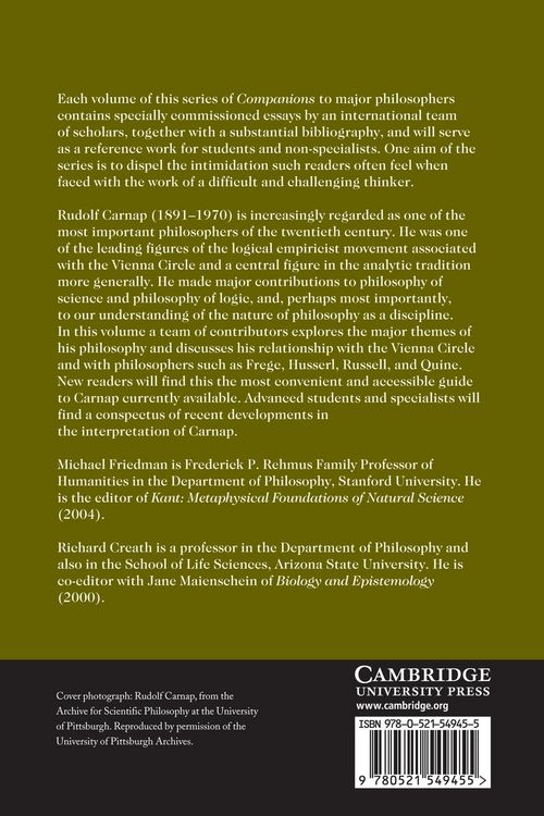 Produktbild: The Cambridge Companion to Carnap
