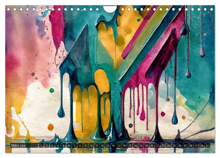 Produktbild: Spiel der Farben und Formen (Wandkalender 2026 DIN A4 quer), CALVENDO Monatskalender