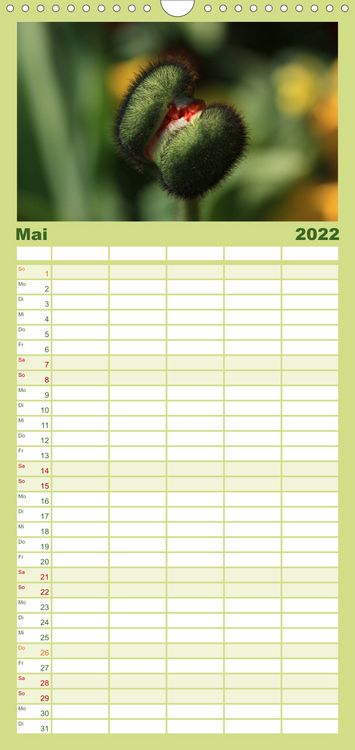 Produktbild: Es gr&uuml;nt! - Familienplaner hoch (Wandkalender 2022 , 21 cm x 45 cm, hoch)