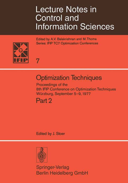 Produktbild: Optimization Techniques II
