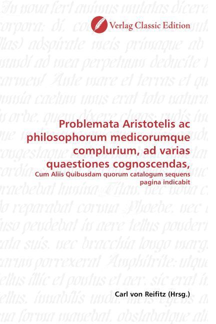 Produktbild: Problemata Aristotelis ac philosophorum medicorumque complur