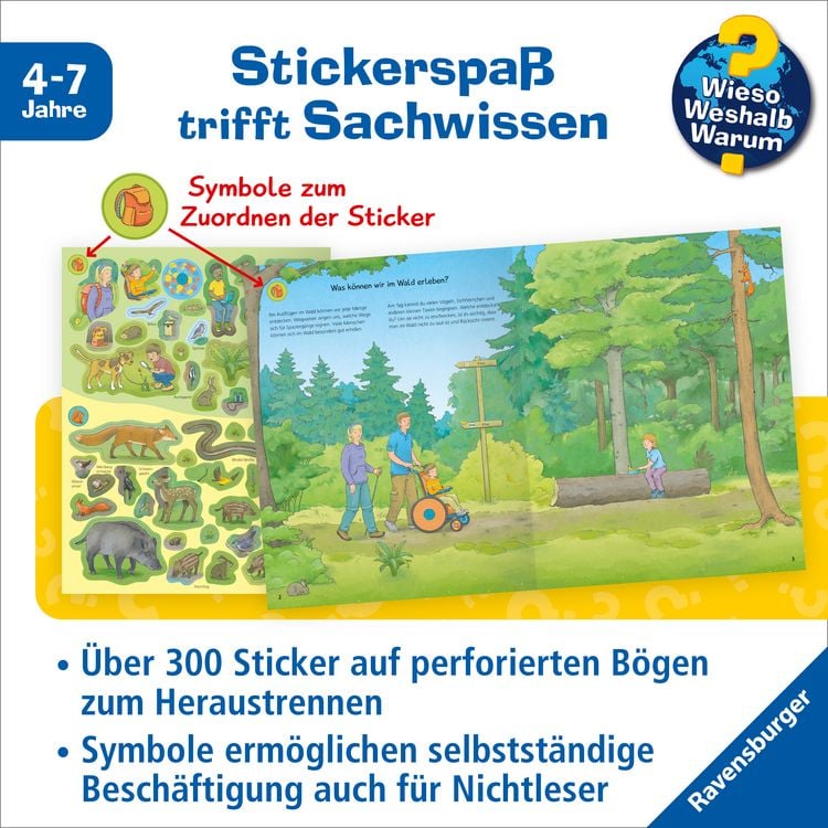 Produktbild: Wieso? Weshalb? Warum? Stickerheft - Im Wald