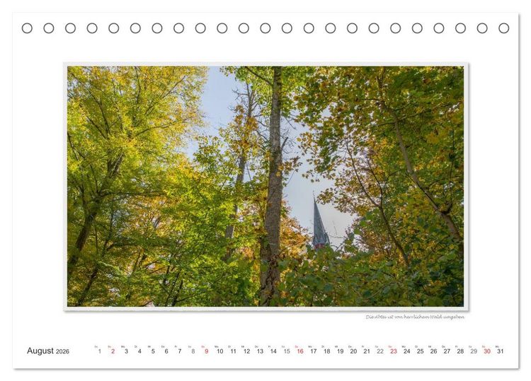 Produktbild: Emotionale Momente: Abtei Marienstatt im Westerwald (Tischkalender 2026 DIN A5 quer), CALVENDO Monatskalender