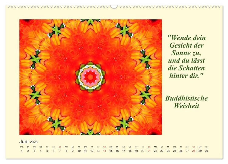Produktbild: Meditation - Asiatische Weisheiten (Wandkalender 2026 DIN A2 quer), CALVENDO Monatskalender