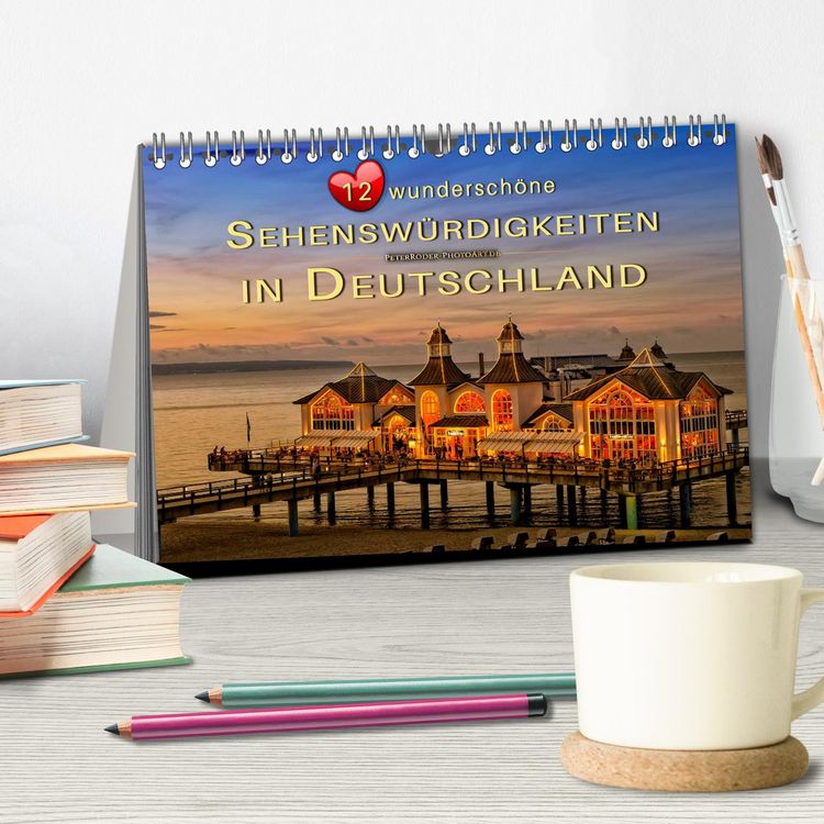 Produktbild: 12 wundersch&ouml;ne Sehensw&uuml;rdigkeiten in Deutschland (Tischkalender 2026 DIN A5 quer), CALVENDO Monatskalender