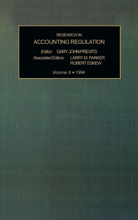 Produktbild: Research in Accounting Regulation Vol 8 1994
