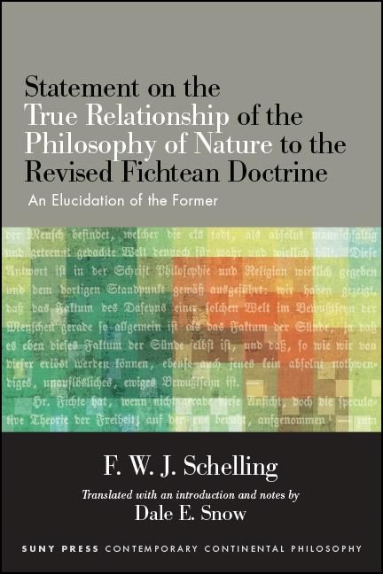Produktbild: Statement on the True Relationship of the Philosophy of Nature to the Revised Fichtean Doctrine