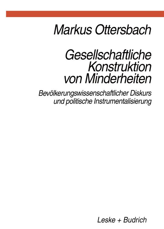 Produktbild: Gesellschaftliche Konstruktion von Minderheiten