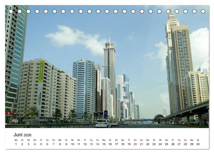Produktbild: Dubai - Ein Erlebnis (Tischkalender 2026 DIN A5 quer), CALVENDO Monatskalender