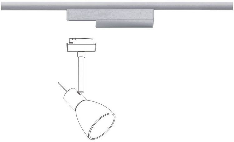 Produktbild: Paulmann URail 96893 Hochvolt-Schienensystem-Komponente Spotadapter (appgesteuert) Chrom (matt)