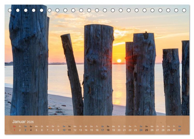 Produktbild: Die Bretagne - Sonne und das Meer (Tischkalender 2026 DIN A5 quer), CALVENDO Monatskalender