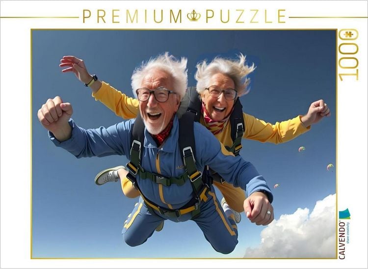 Produktbild: CALVENDO Puzzle Fallschirmsprung | 1000 Teile Lege-Gr&ouml;&szlig;e 64x48cm Foto-Puzzle f&uuml;r gl&uuml;ckliche Stunden