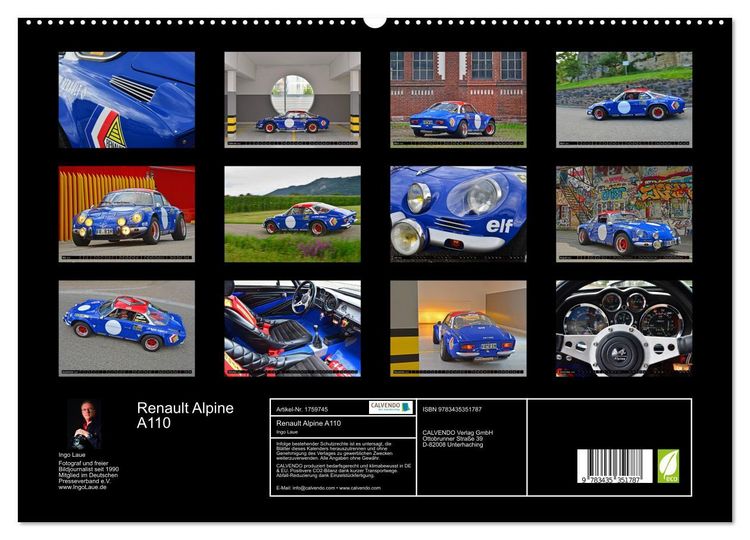 Produktbild: Renault Alpine A110 (hochwertiger Premium Wandkalender 2025 DIN A2 quer), Kunstdruck in Hochglanz
