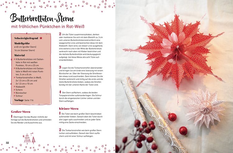 Produktbild: Weihnachtliche Papiersterne