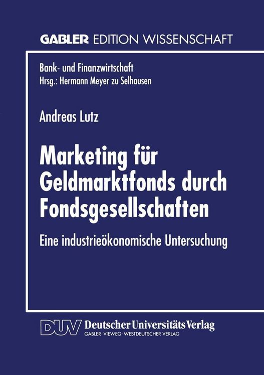 Produktbild: Marketing f&uuml;r Geldmarktfonds durch Fondsgesellschaften