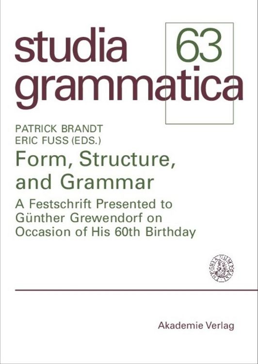 Produktbild: Form, Structure, and Grammar