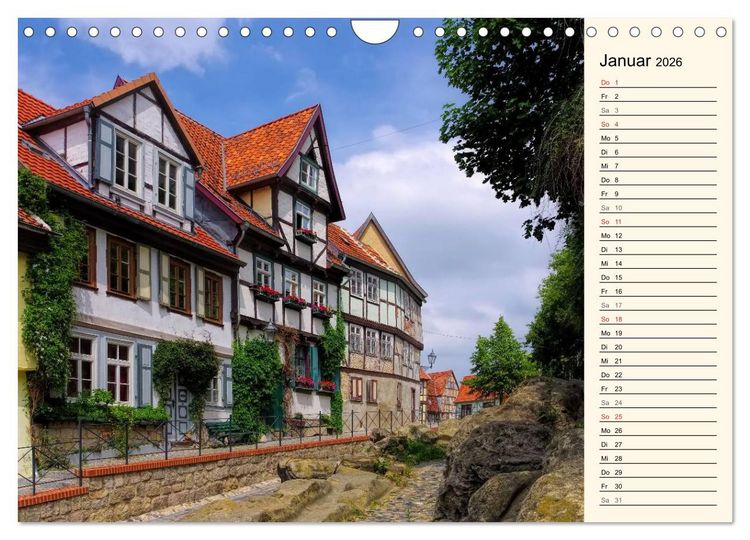 Produktbild: Quedlinburg - Welterbestadt im Harz (Wandkalender 2026 DIN A4 quer), CALVENDO Monatskalender