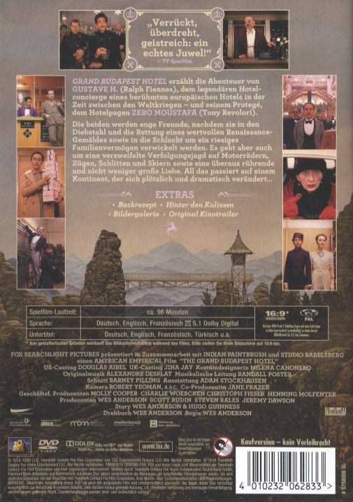 Produktbild: Grand Budapest Hotel
