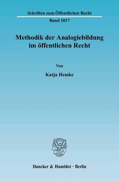Produktbild: Methodik der Analogiebildung im &ouml;ffentlichen Recht.