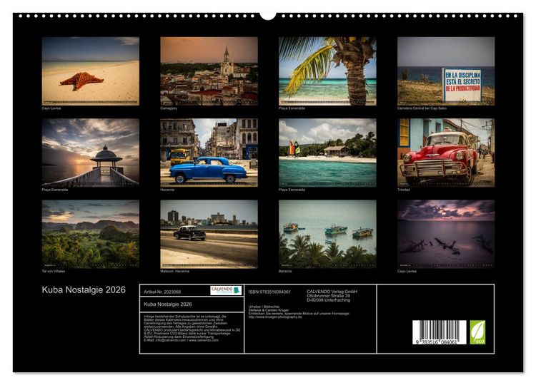 Produktbild: Kuba Nostalgie 2026 (hochwertiger Premium Wandkalender 2026 DIN A2 quer), Kunstdruck in Hochglanz