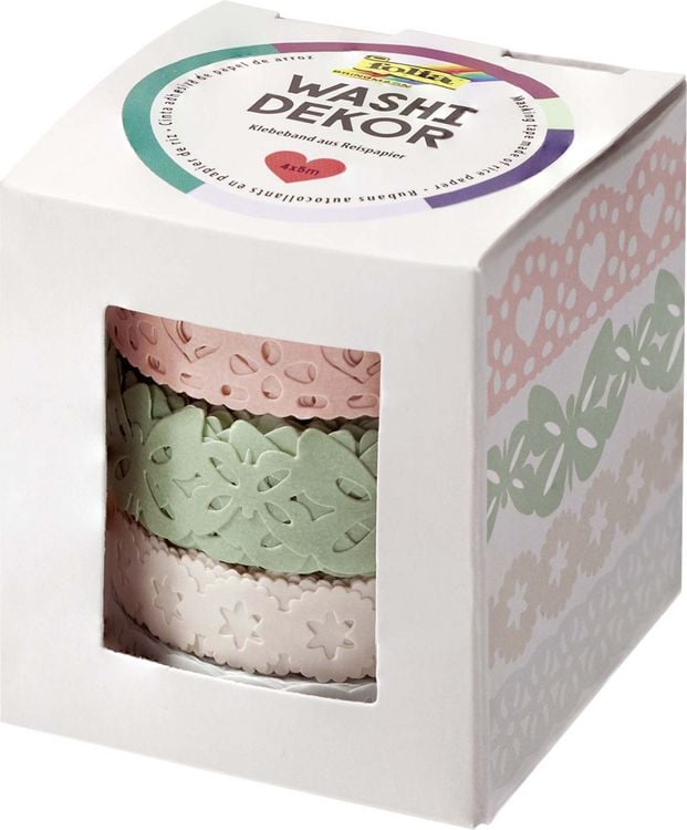 Produktbild: Folia  Washi-Dekor 4er Set PASTELL, 2x 15mmx5m + 2x 10mmx5m