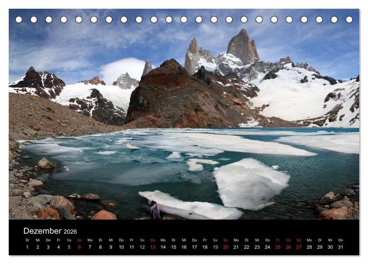 Produktbild: S&uuml;dpatagonien &ndash; das "Ende" der Welt (Tischkalender 2026 DIN A5 quer), CALVENDO Monatskalender